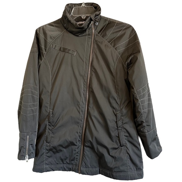 Athleta Jackets & Blazers - Athleta Moto Primaloft Insulated Coat/Jacket Olive Green